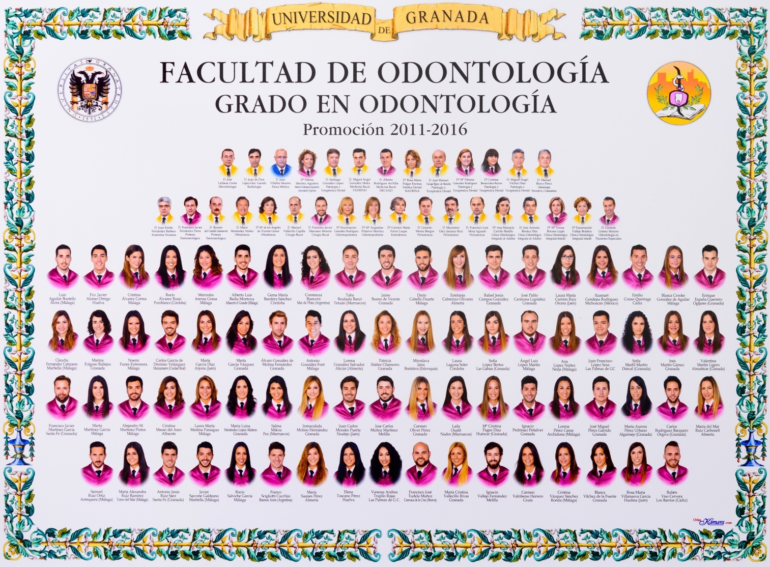 Orla 26ª PROMOCIÓN ODONTOLOGÍA (2011-2016)
